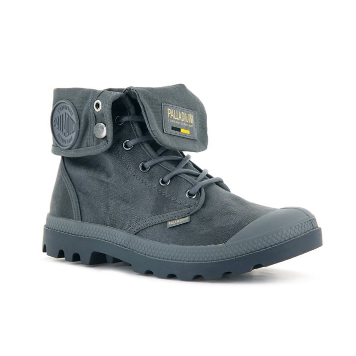 Palladium Pampa Baggy WAX Women's Boots Dark Grey | UK O567-TJL